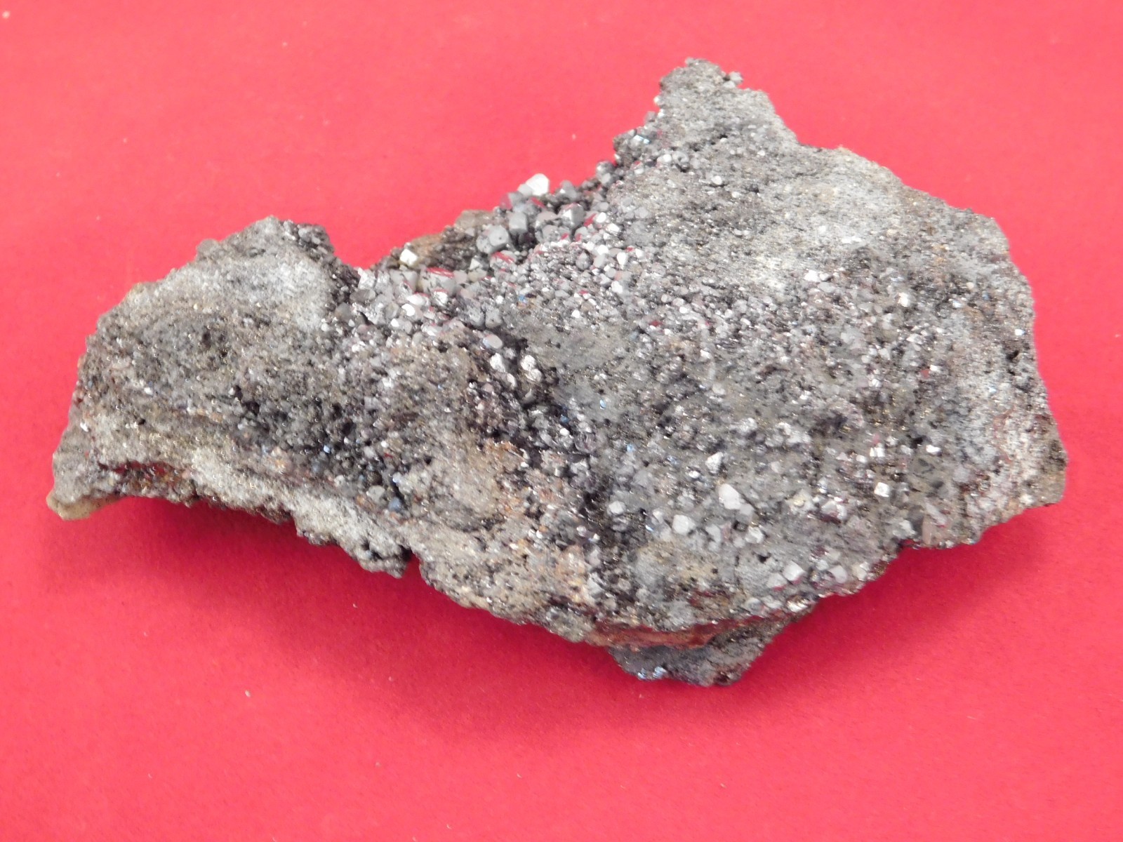 Larger RHOMBIC GALENA Crystal Cluster with Druzy Pyrite 100% Natural Peru 233gr