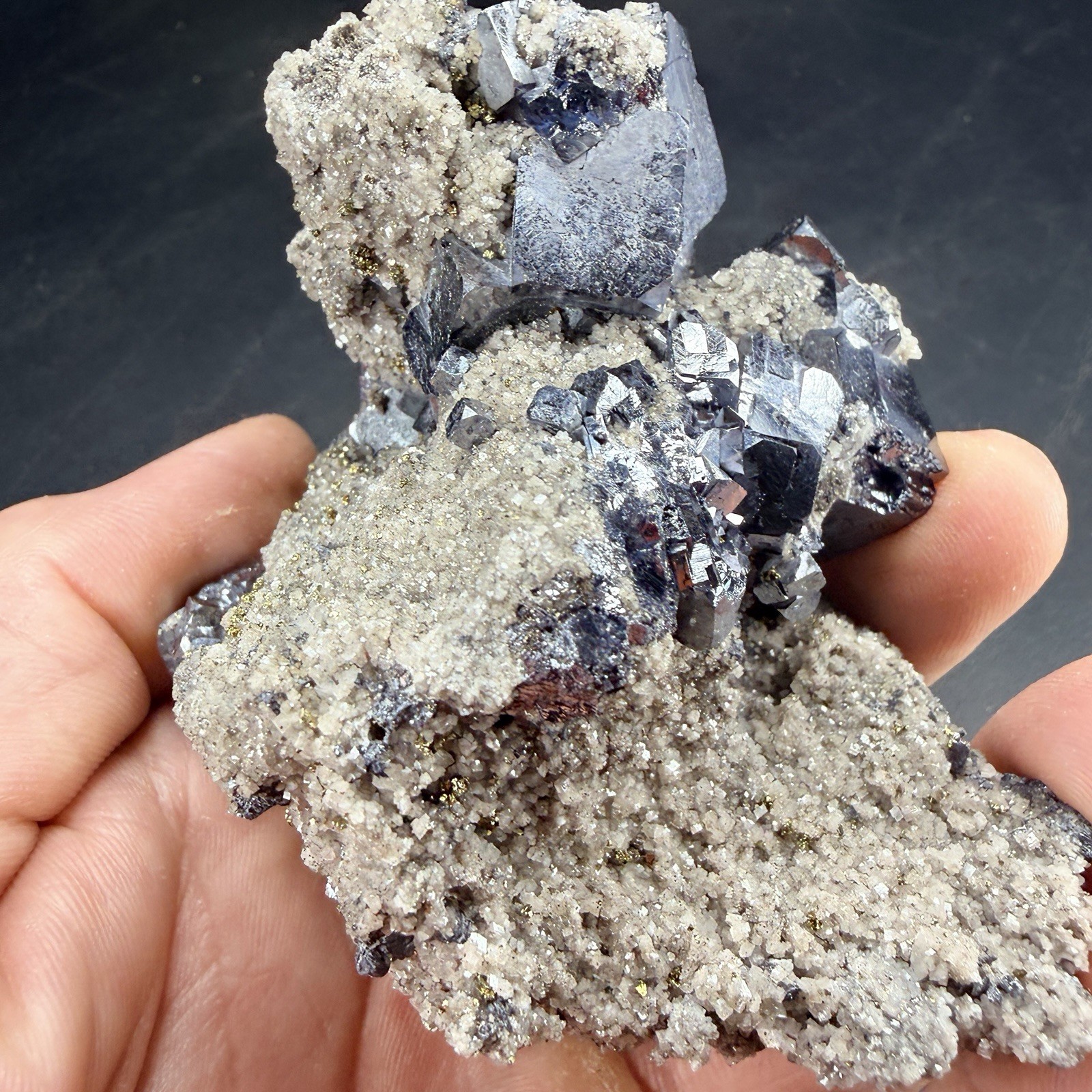 Galena Chalcopyrite Dolomite Crystal Combo / Missouri *Video*