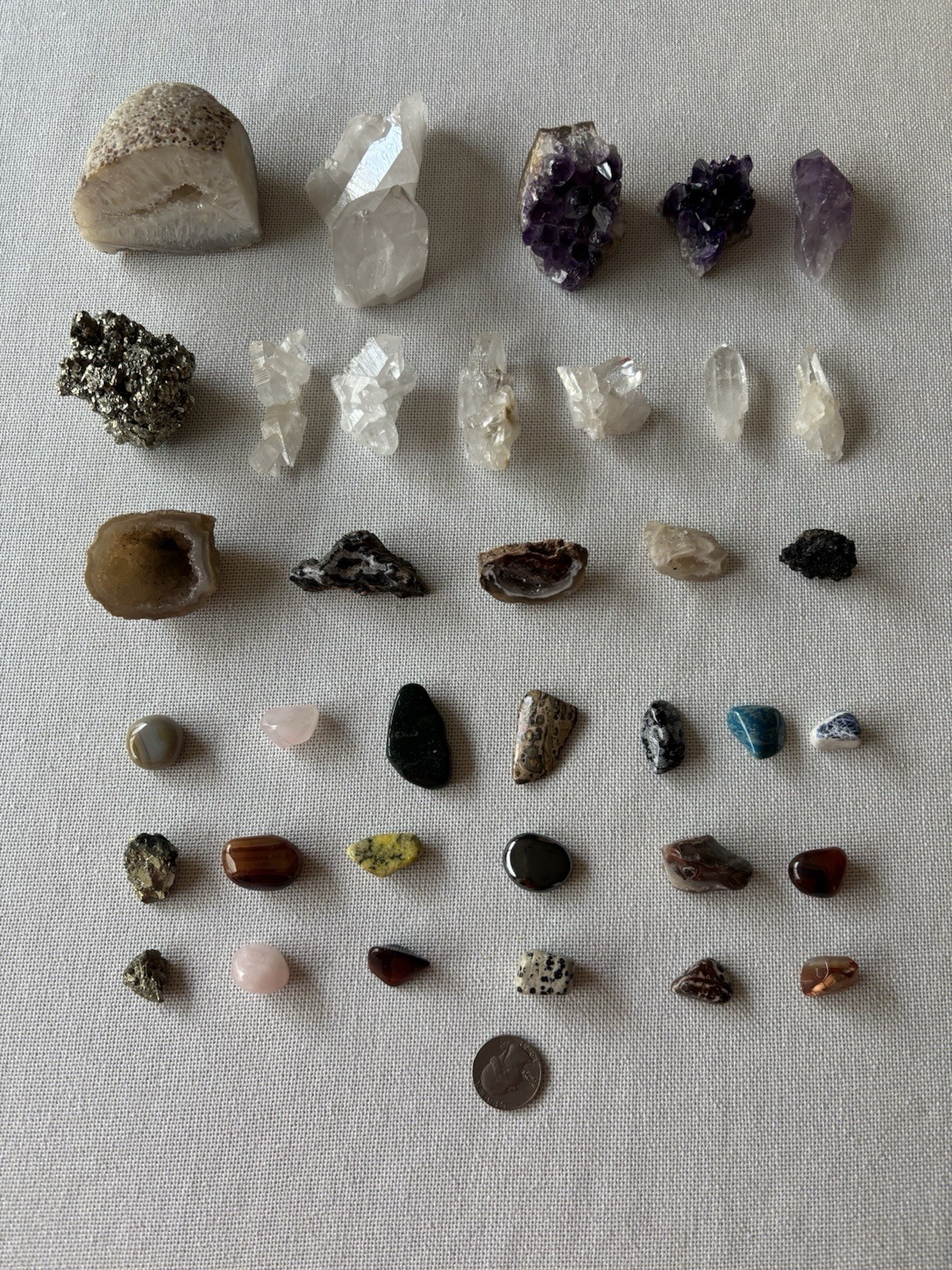 Crystal Amethyst Peruvian Pyrite Misc Rock Mineral Specimen Collection