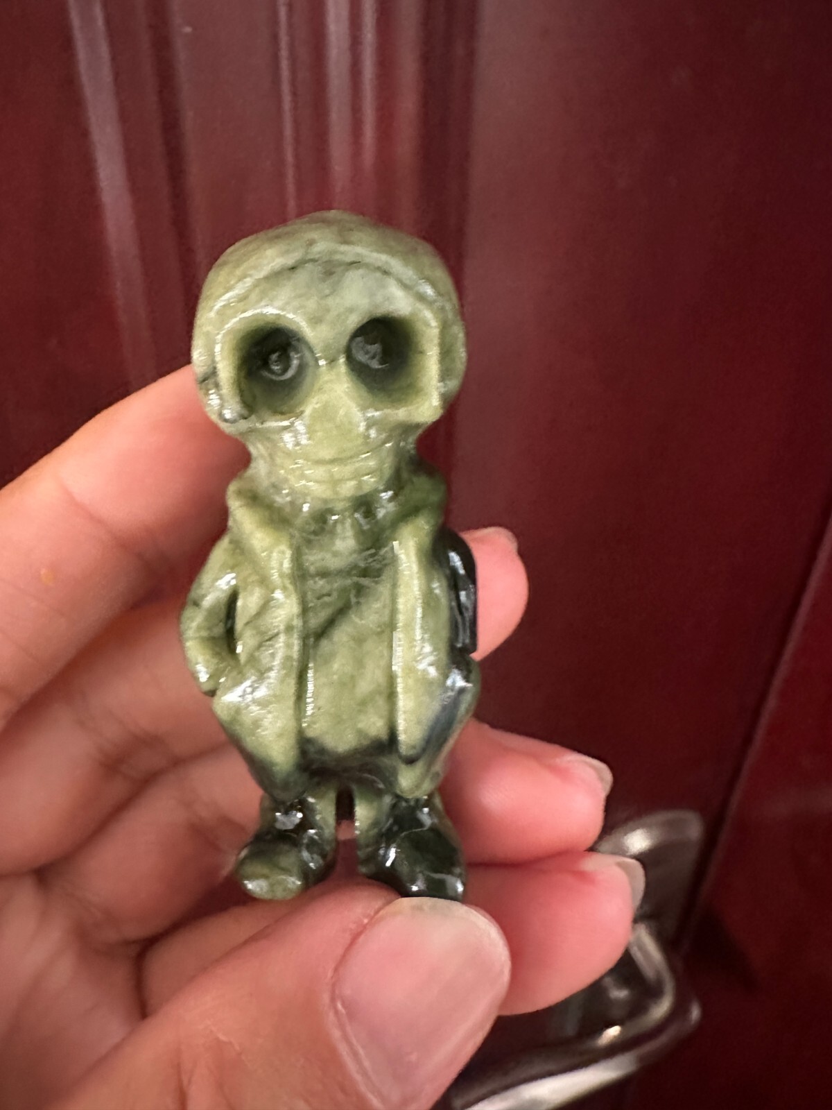 1pc Natural ophiolite Quartz Carved skull Crystal Reiki decor gift