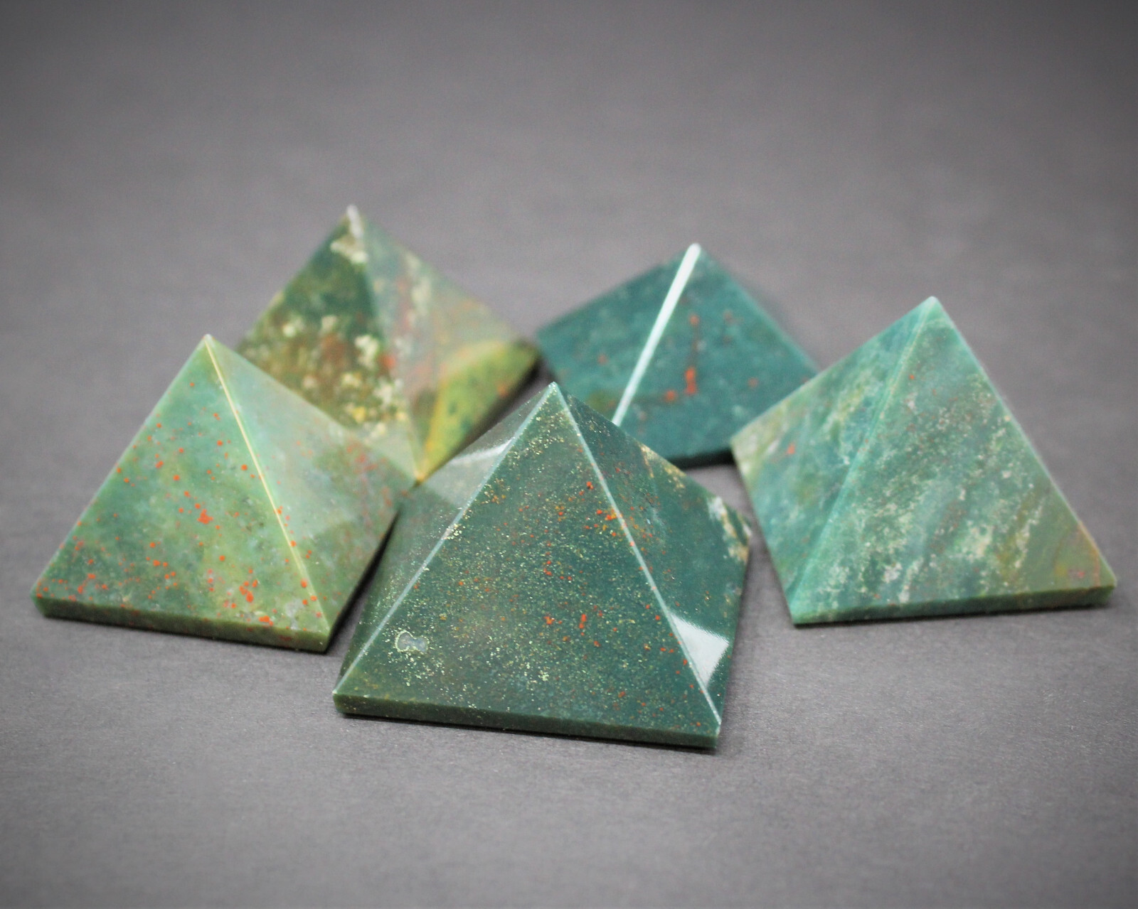 Bloodstone Crystal Pyramid, Medium 1″ – 1.25″ (Reiki Healing Bloodstone Pyramid)