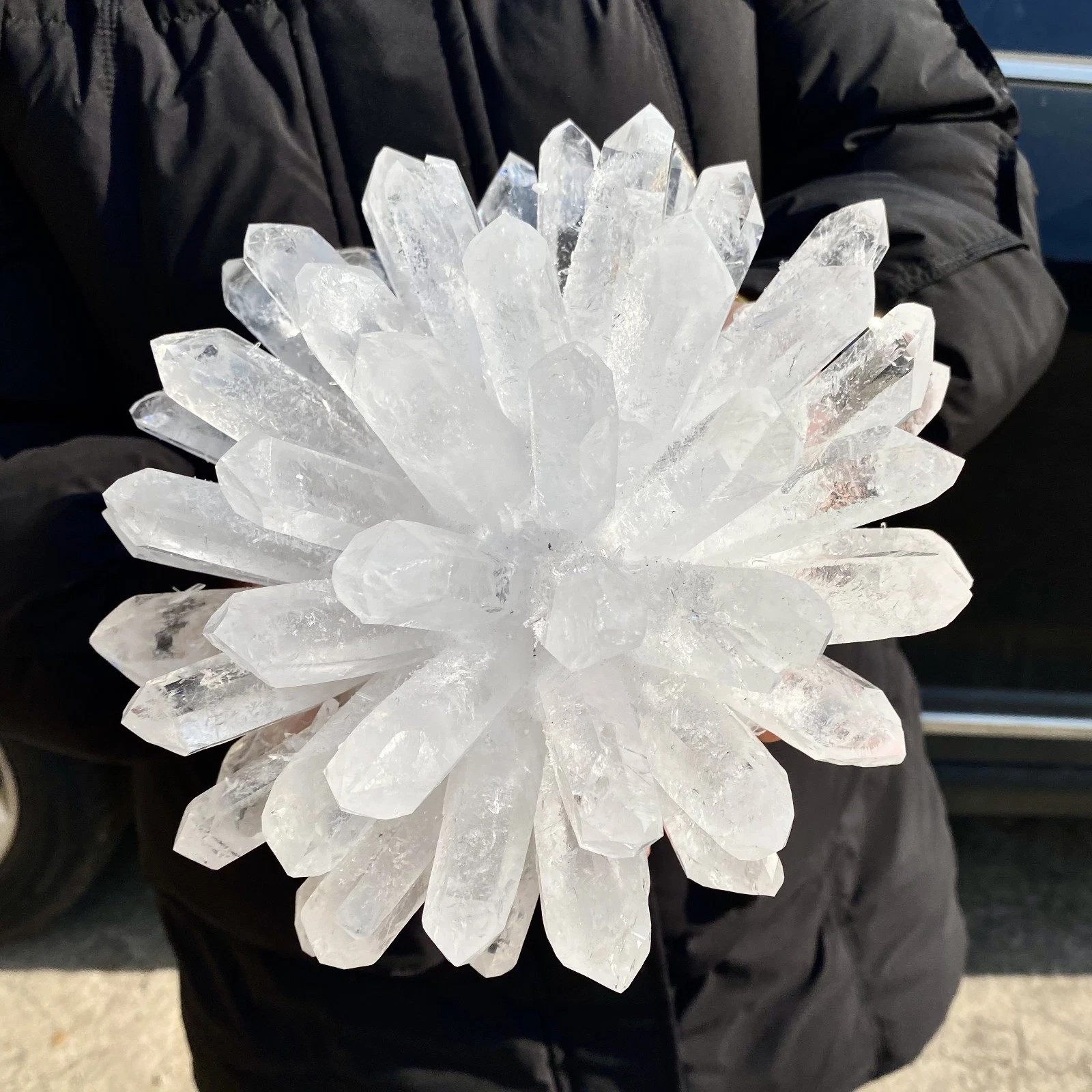 New Find white Phantom Quartz Crystal Cluster Mineral Specimen Healing 10LB+ 1pc