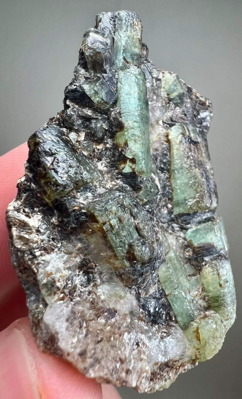 105CT, Transparent Green Emerald Huge Crystals Bunch Specimen @Chitral Pakistan