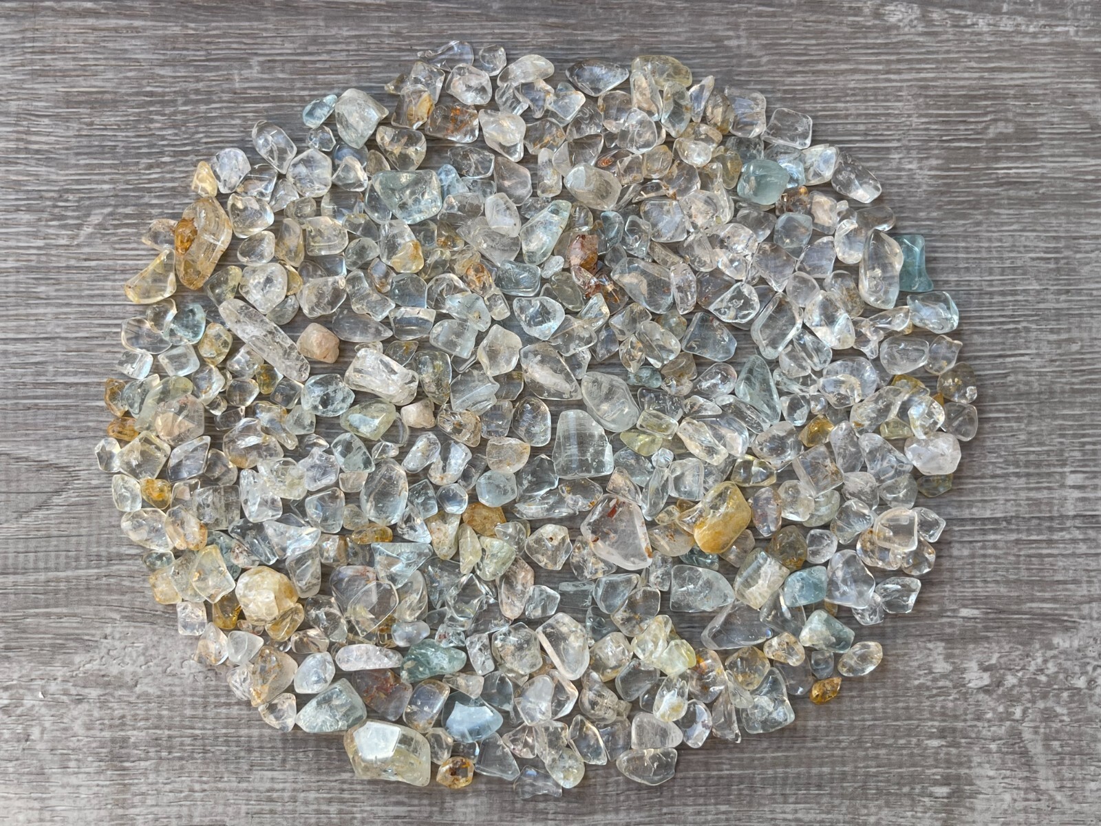 Grade A++ Lemon Topaz Semi Tumbled Gemstone Chips 5-20 mm, Wholesale Bulk Lot