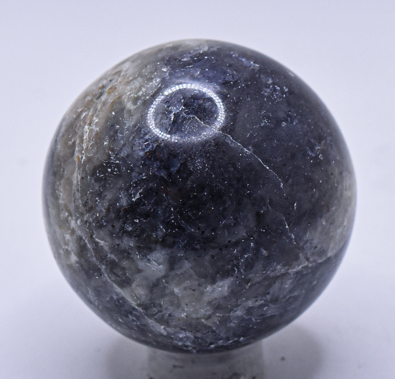 41mm 95g Blue Iolite Sphere Polished Natural Gemstone Crystal Mineral Ball India