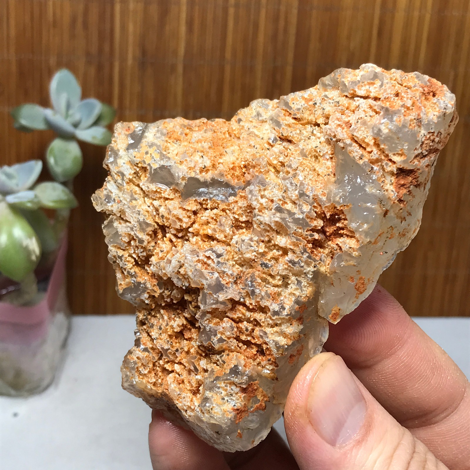 Natural Bonsai Suiseki Gobi Agate Eyes Stone-Stunning original View 146g A2830