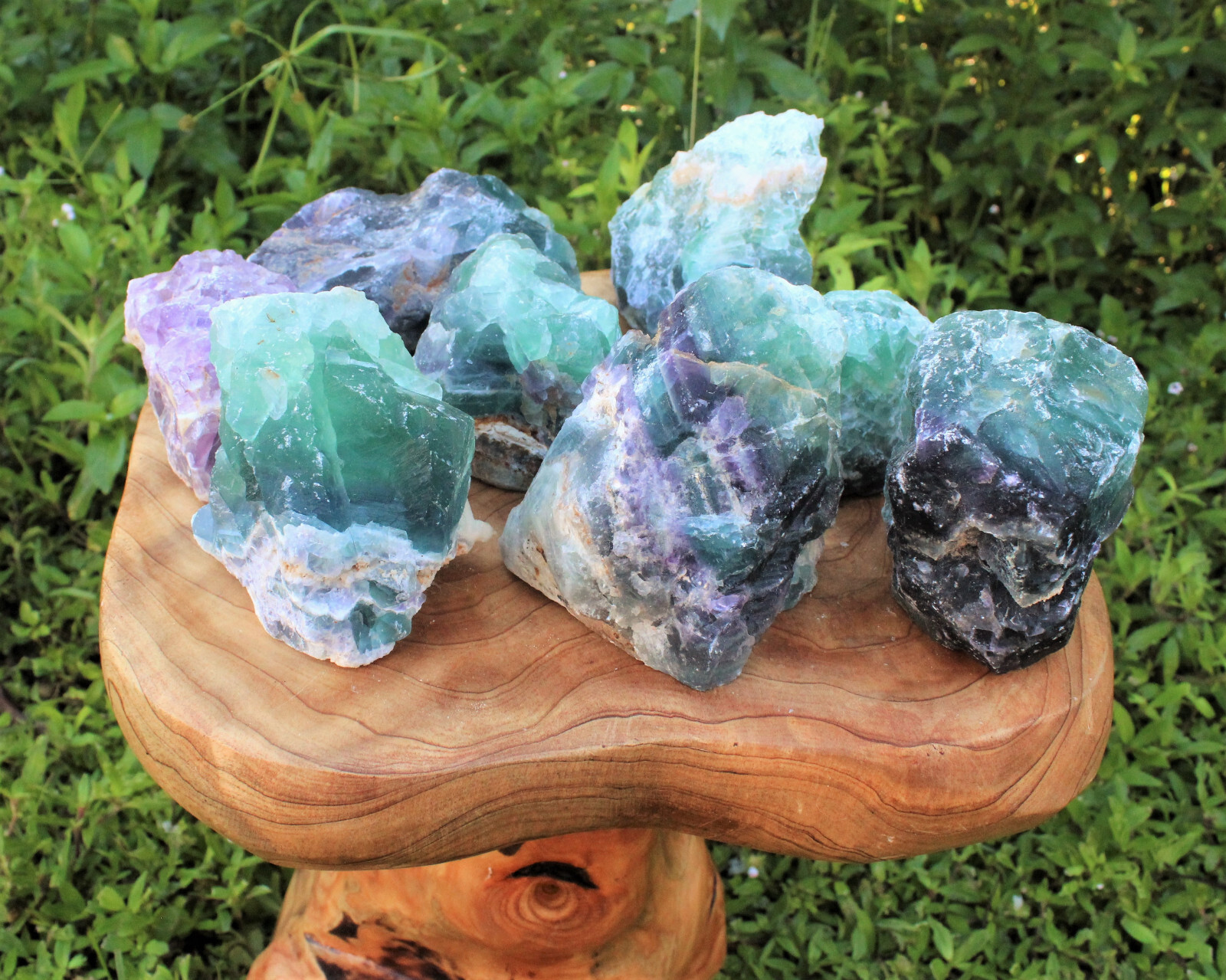 JUMBO Rough Natural Rainbow Fluorite Chunks – Huge Raw Rainbow Fluorite Crystals