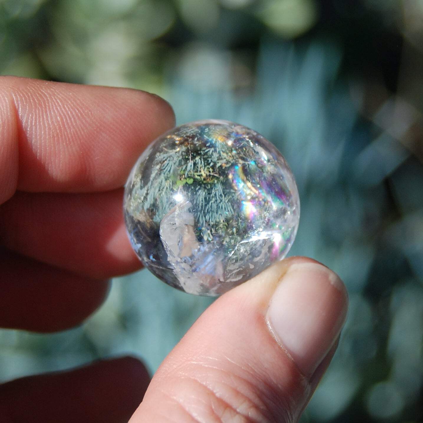 ONE Rainbow Clear Quartz Crystal Sphere 22mm to 24mm