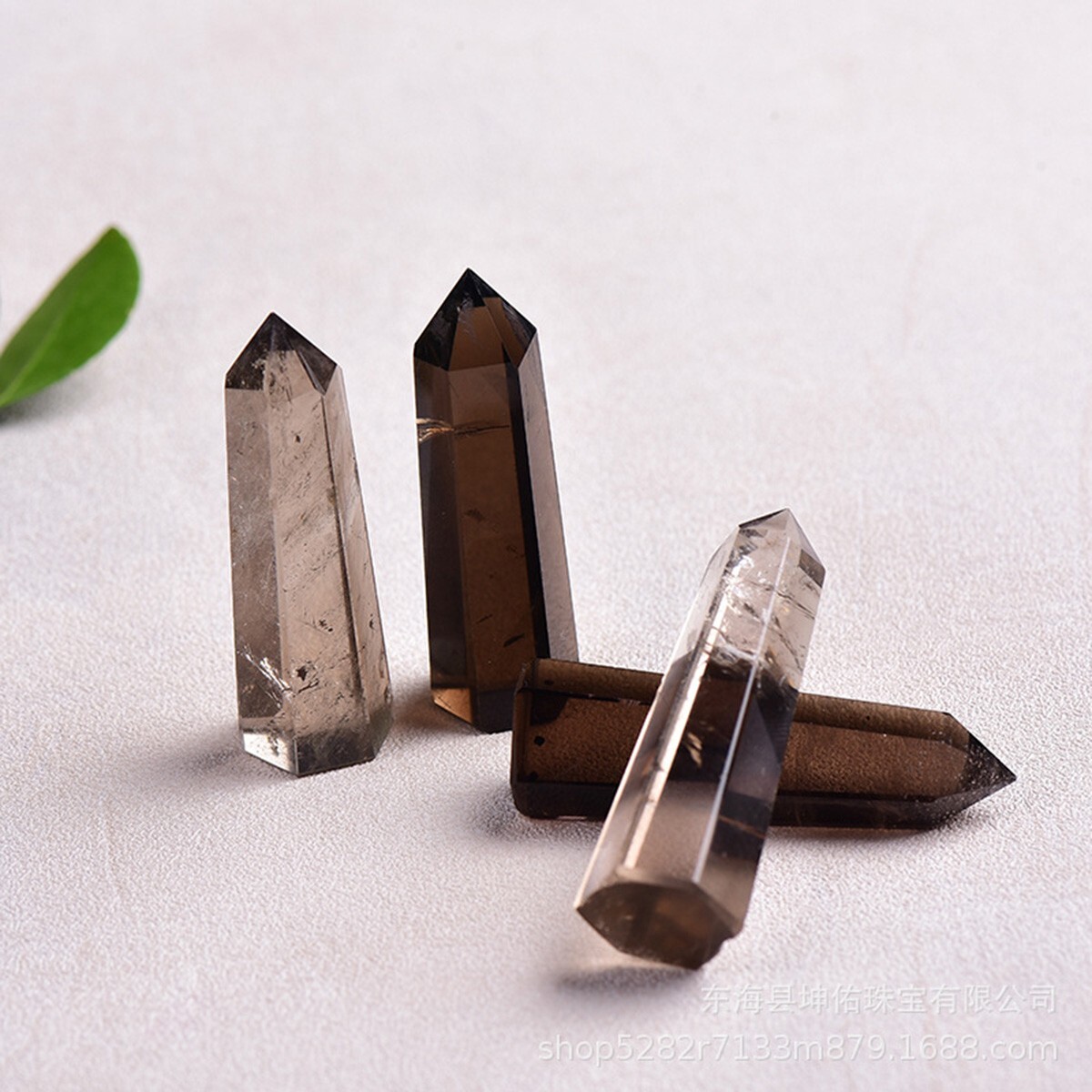 Smoky Quartz Crystal Tower Point Wand – Healing Crystal Obelisk Mineral Specimen