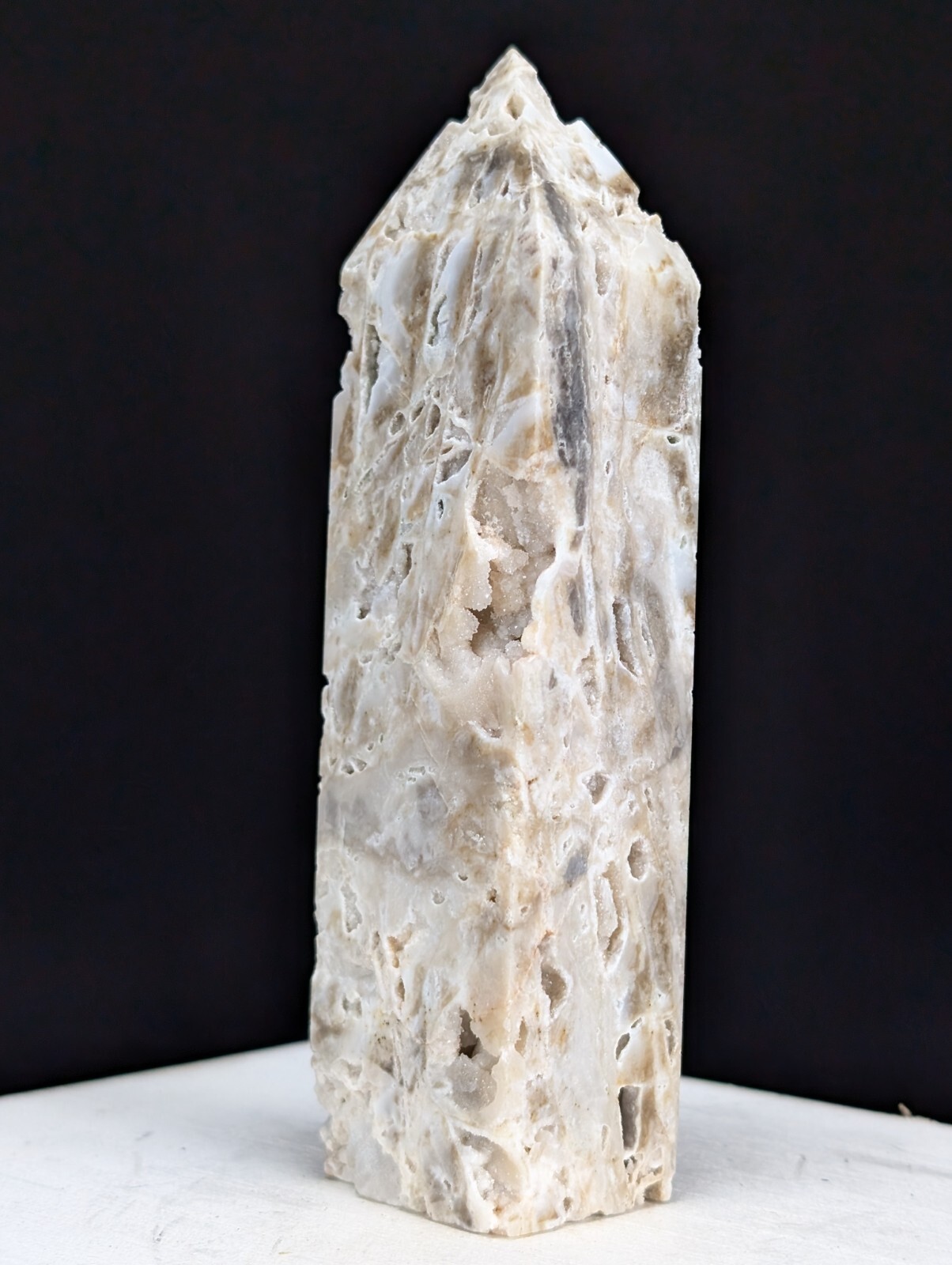 Sphalerite Tower Druzy Crystal Large Gemstone Point Wand