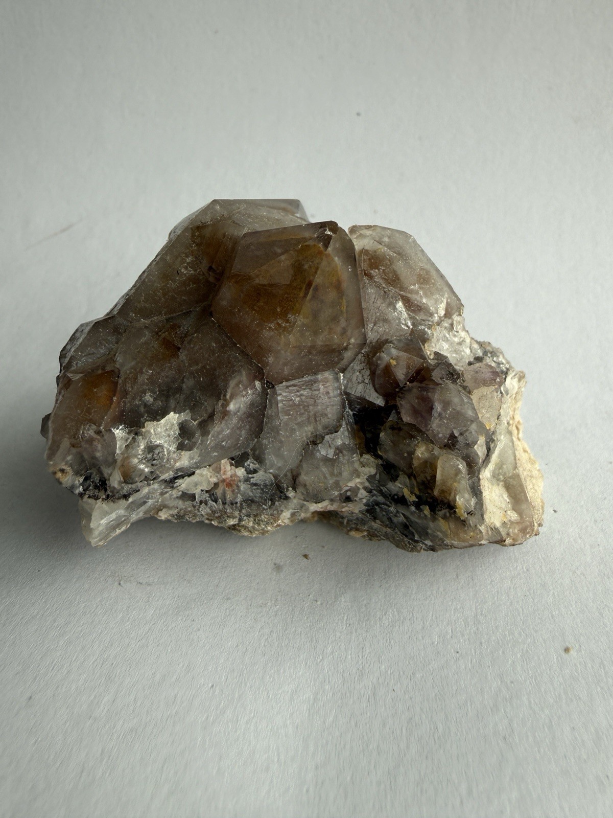 Smoky Amethyst Quartz Crystal Cluster 146g Mineral Specimen Natural Geode Rock