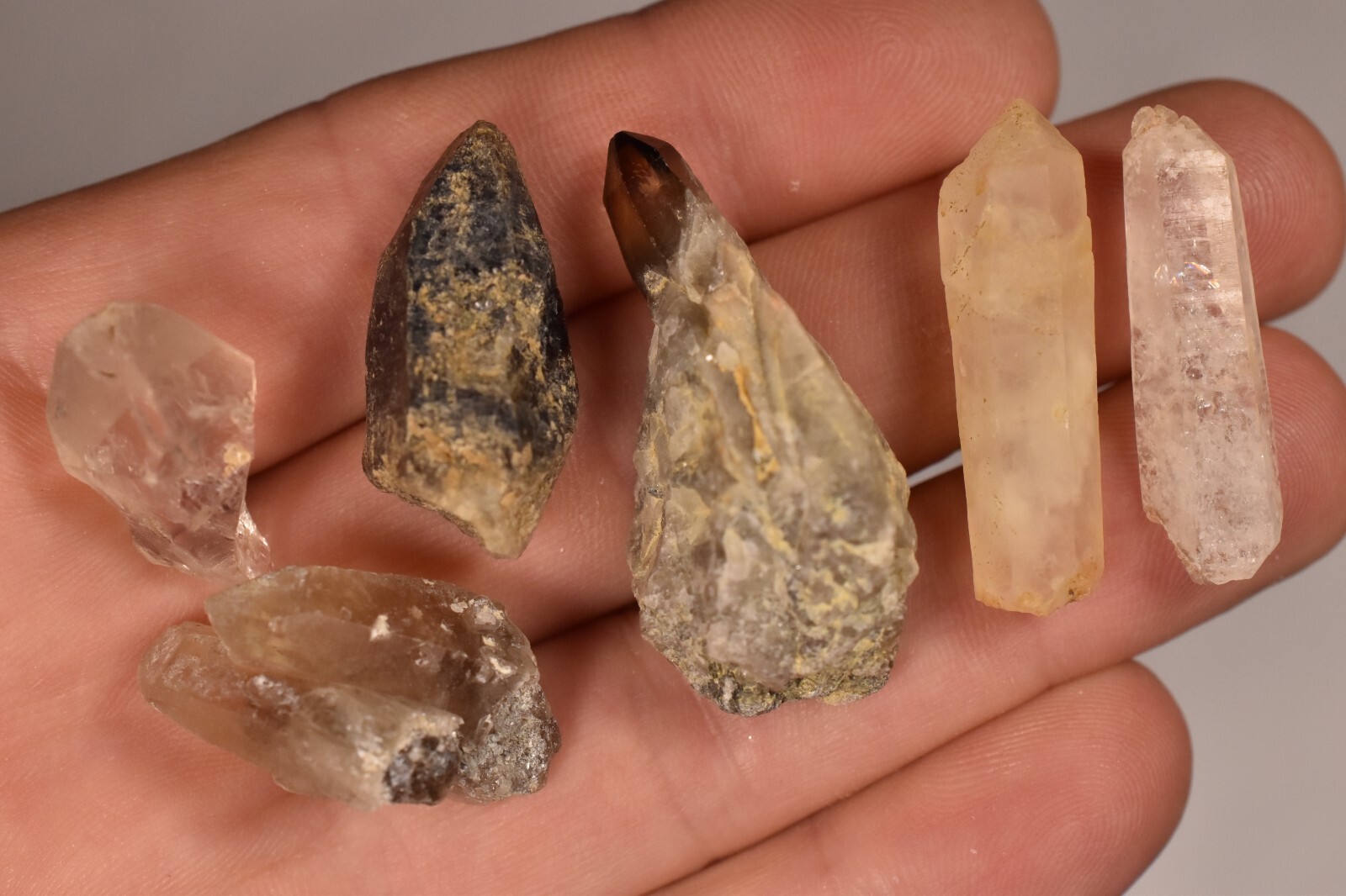 *AUSTRALIAN* Quartz Crystals 2-4cm 30.5g Natural Smokey Clear Citrine Smoky