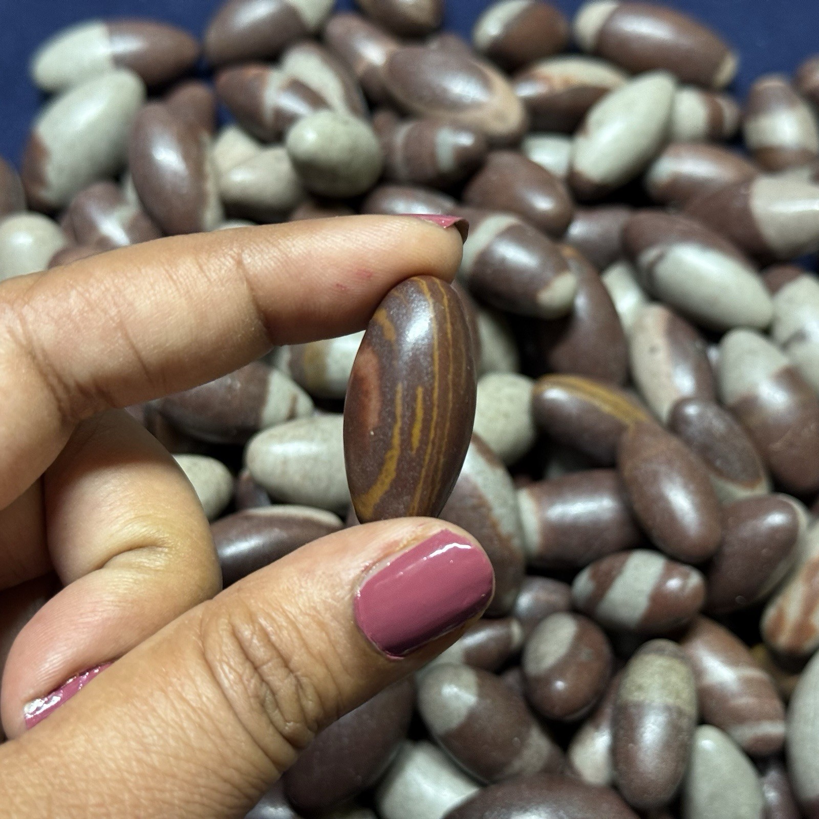 10 pc small 1” Shiva Lingam stone from India – Narmada River High Quality