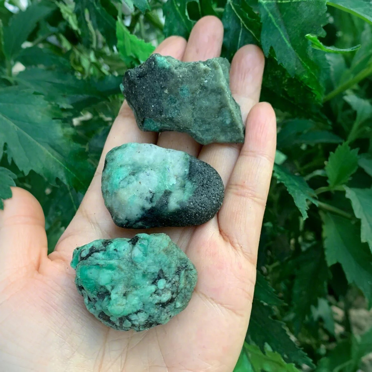 Emerald Rough Stones, 1 – 2 Inch Raw Emerald Natural Stone, Pick How Many