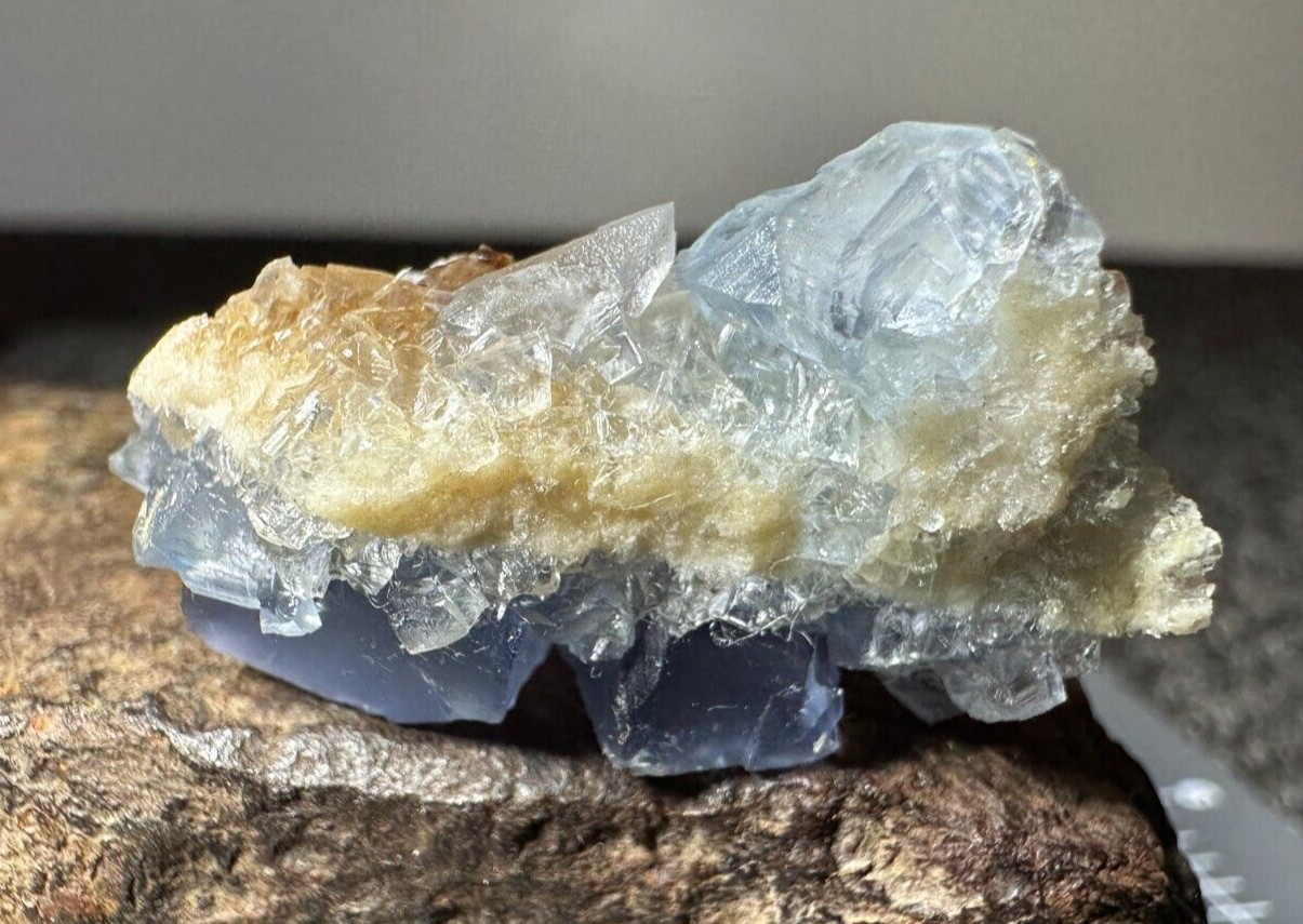 ➤ Thumbnail 1-3/8 Inch Blue FLUORITE CLUSTER Blanchard Mine New Mexico VIDEO➤405