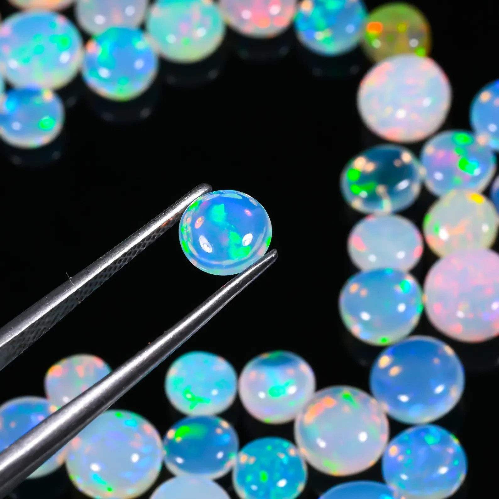 Loose Natural Ethiopian Opal Beads Undrill 10 Pieces