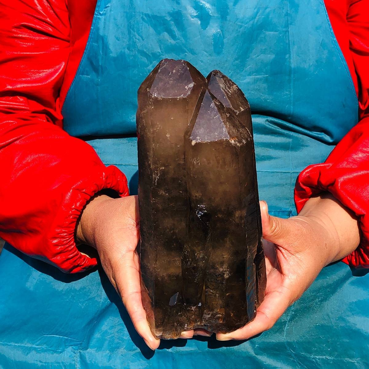 4.59LB Natural smokey Cluster Crystal Raw Quartz Specimen Healing Energy