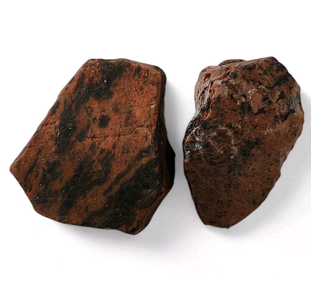 Mahogany Obsidian Stones from Oregon 158.2 grams. 2 Piece Lot
