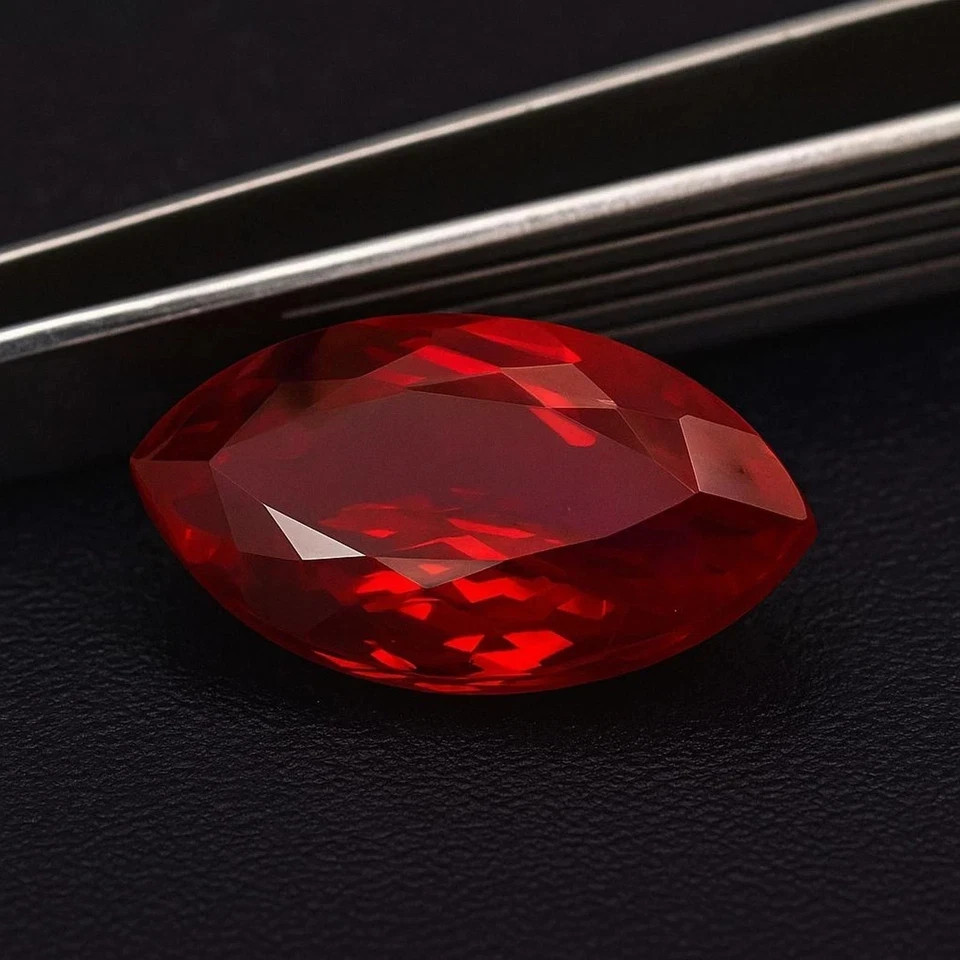 8.35 Ct Burmese Natural Ruby Blood Red Marquise Cut Certified Loose Gemstone