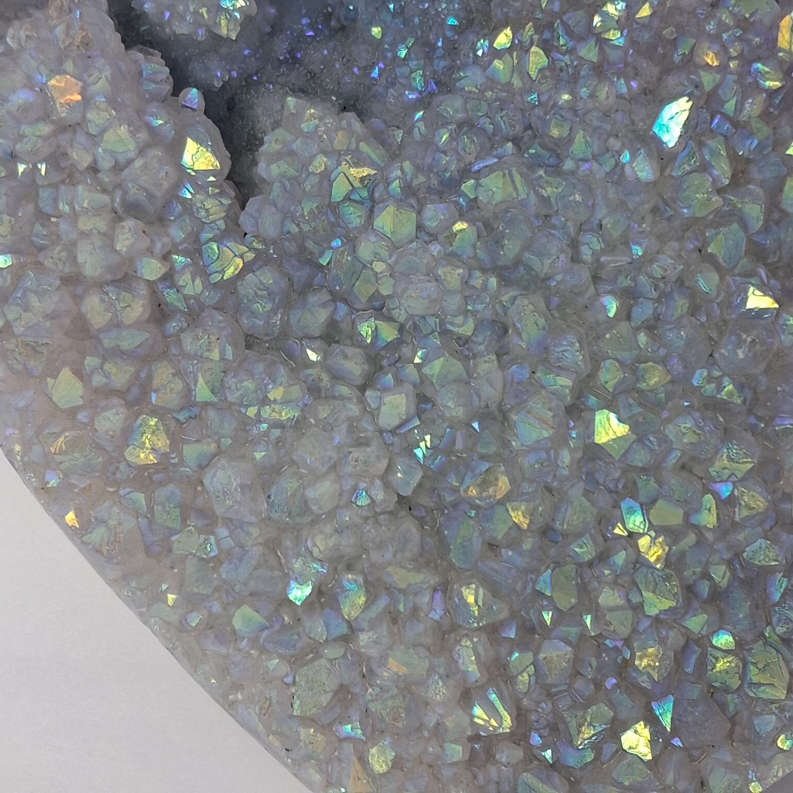 Heart Shaped Angel Aura Quartz Crystal Cluster Natural Rock 7 x 6 in