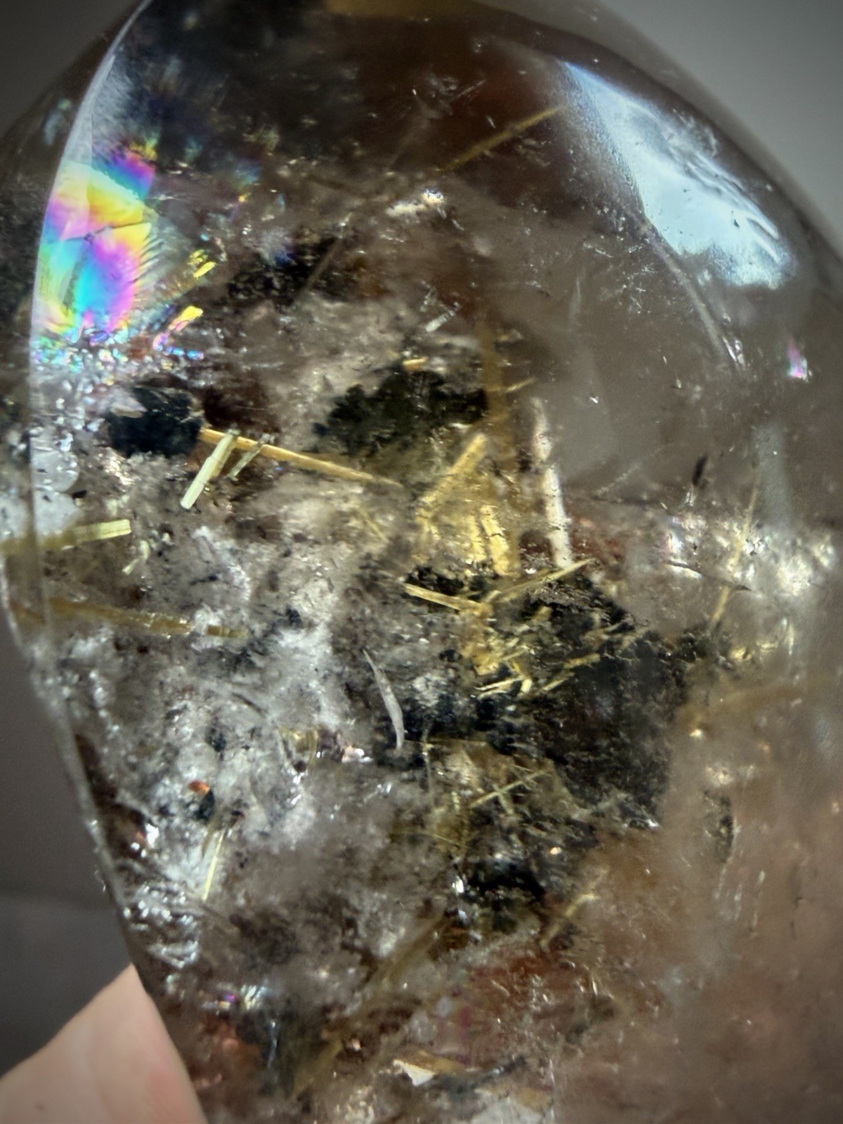 Gold Star Rutilated Quartz Crystal Hematite Quartz Gold Rutile Inclusion Quartz