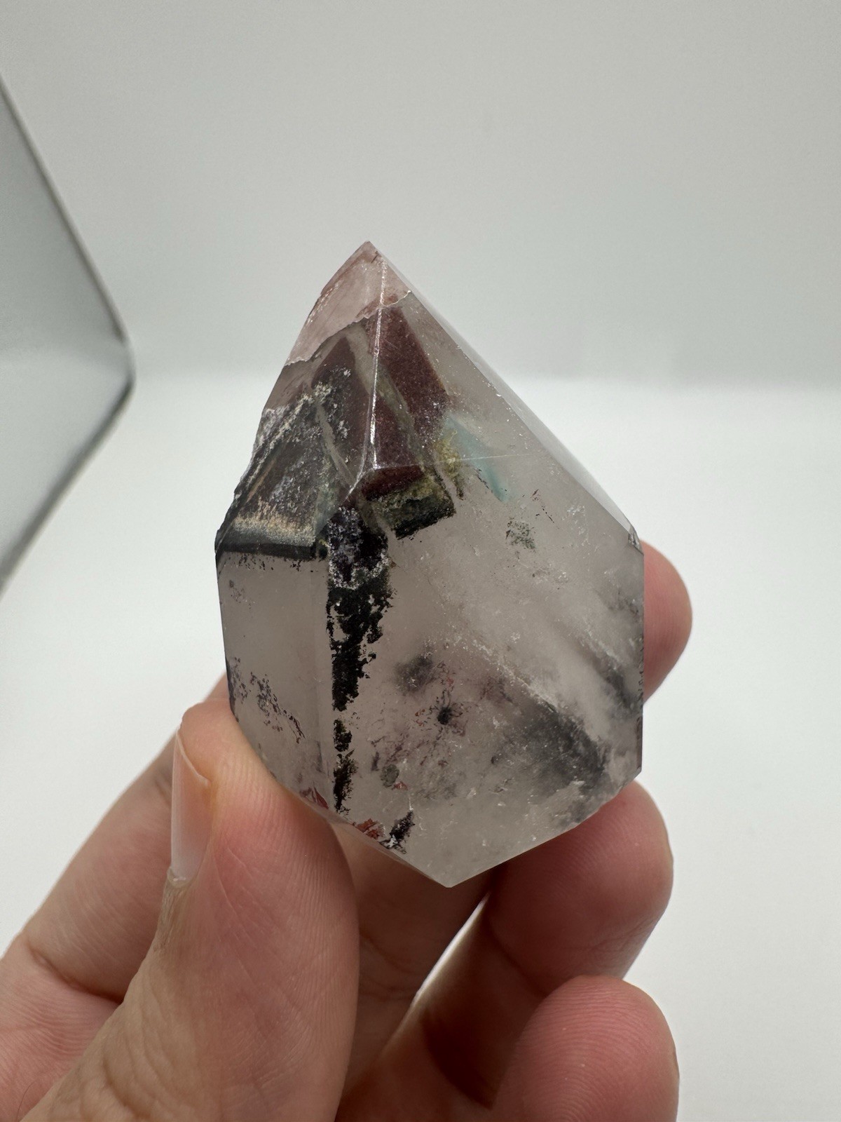 Ajoite in Quartz Point