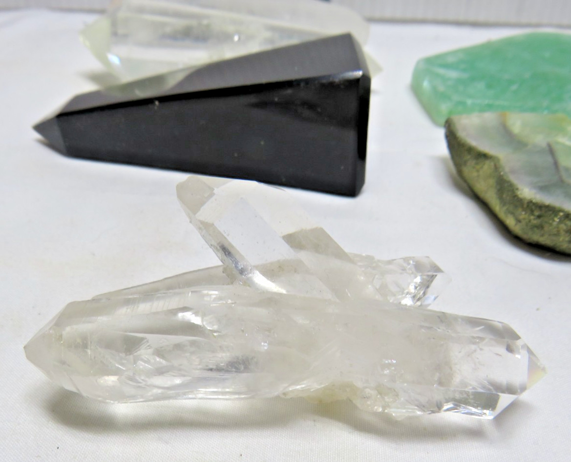 Genuine Natural lot 7 healing stones Tower Point Crystal
