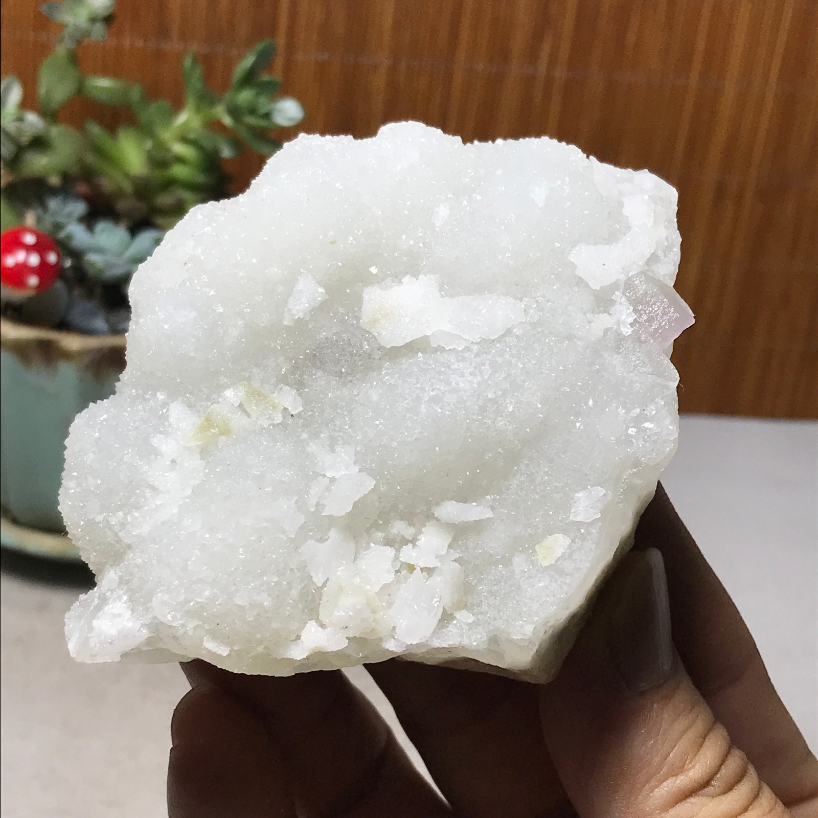 99-68-72mm Natural Light purple calcite fluorite Mineral Specimen 237g A6071