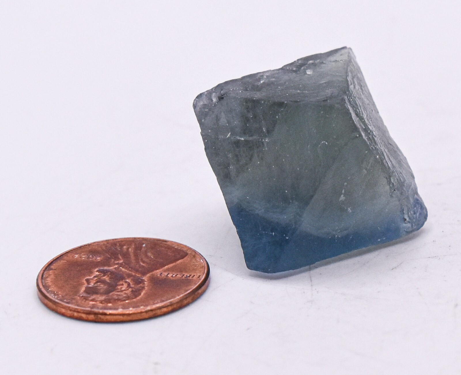 23mm Fluorite Octahedron Cubic Rough Natural Gemstone Crystal Mineral Raw China