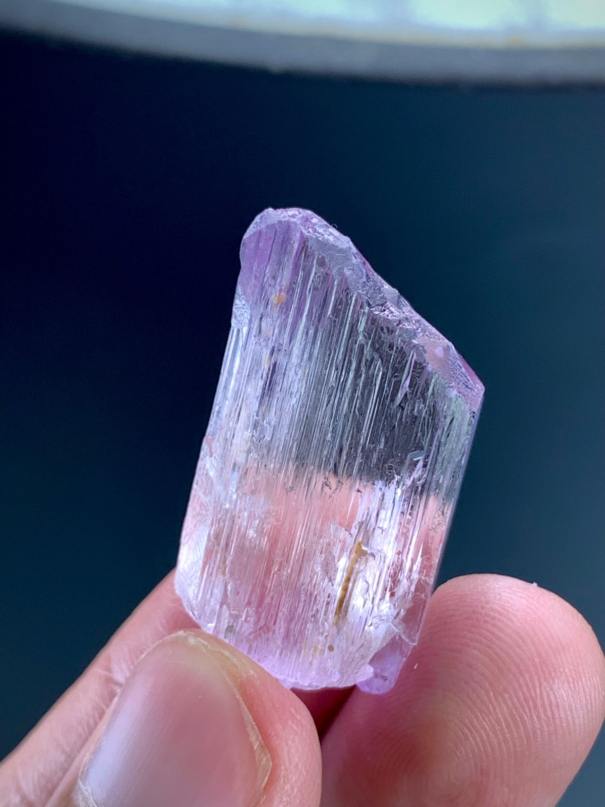 Natural Etched Pink Kunzite Crystal from Afghanistan (69 carat)