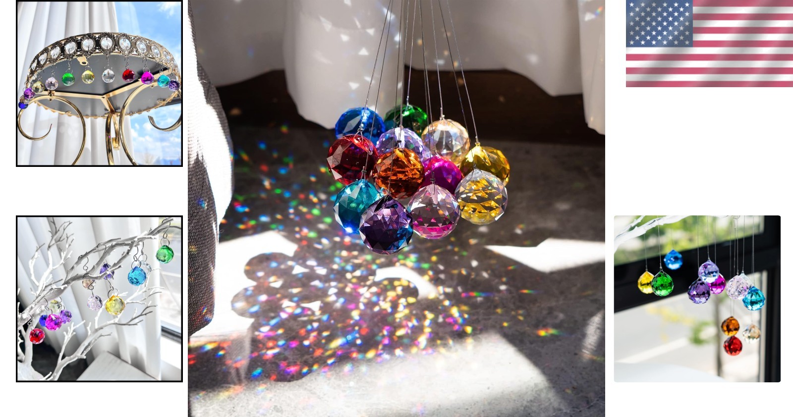 Faceted Crystal Feng Shui Decor, 20mm, 12pc