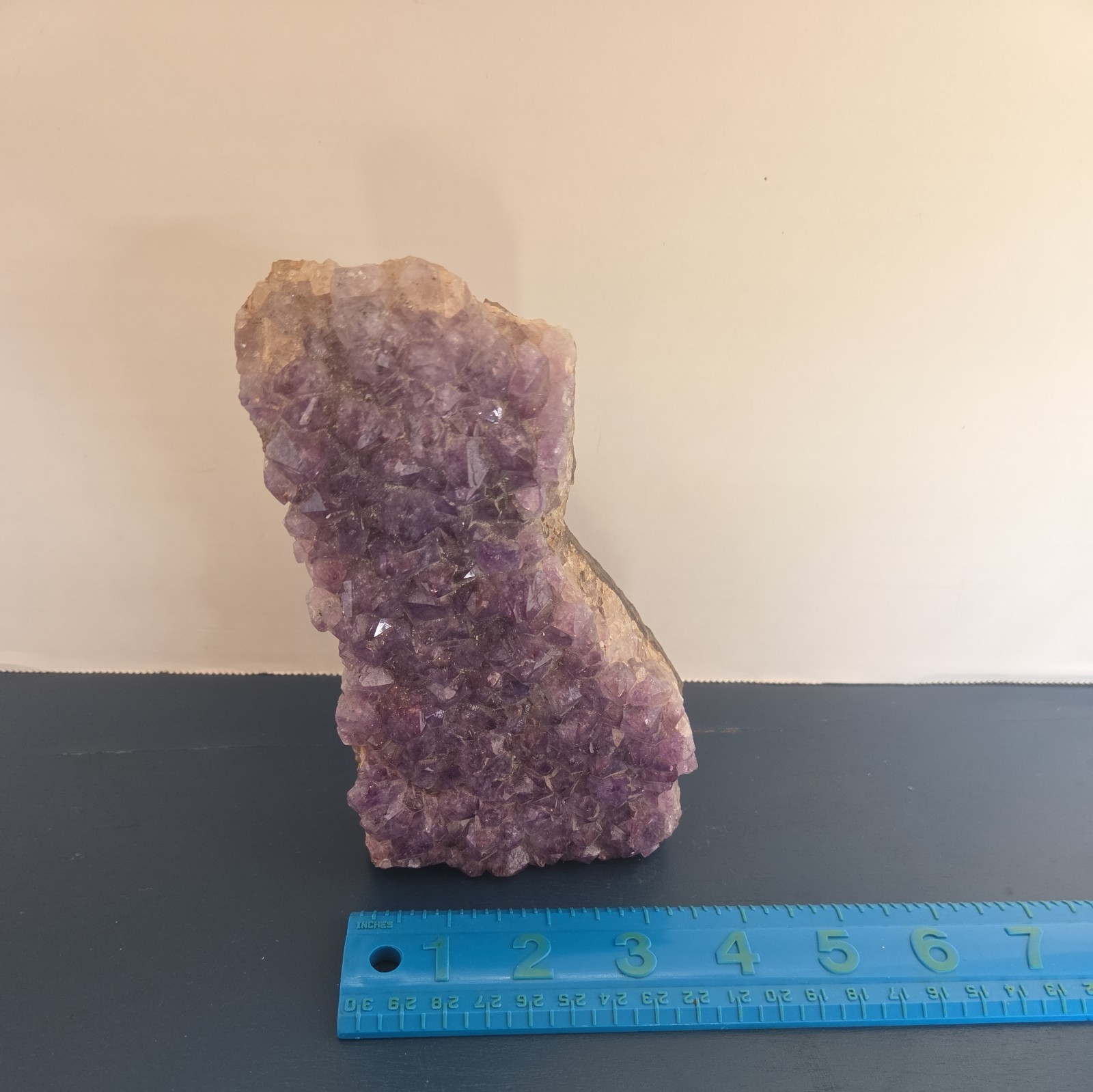 1.8LB Natural Amethyst Geode Quartz Crystal Cluster Energy Healing