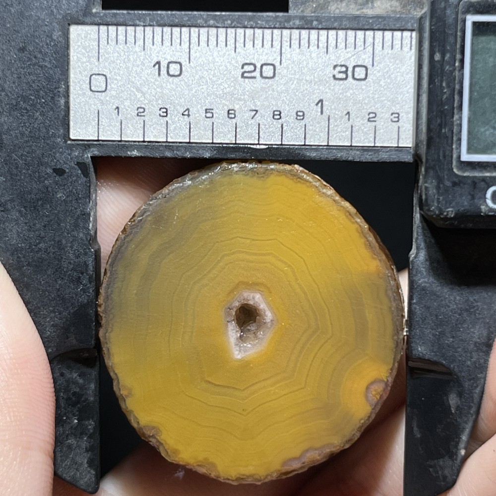 Natural half Rough Chinese Agate crystal geode Achat Nodule Hebei 41g D756