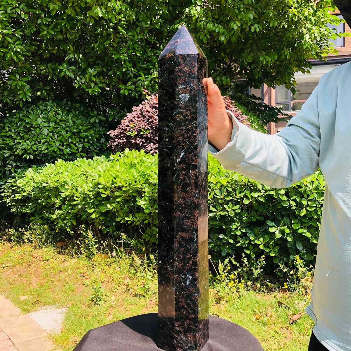 14.63LB Natural Fireworks Stone Obelisk Quartz Tower Crystal Wand Point Healing