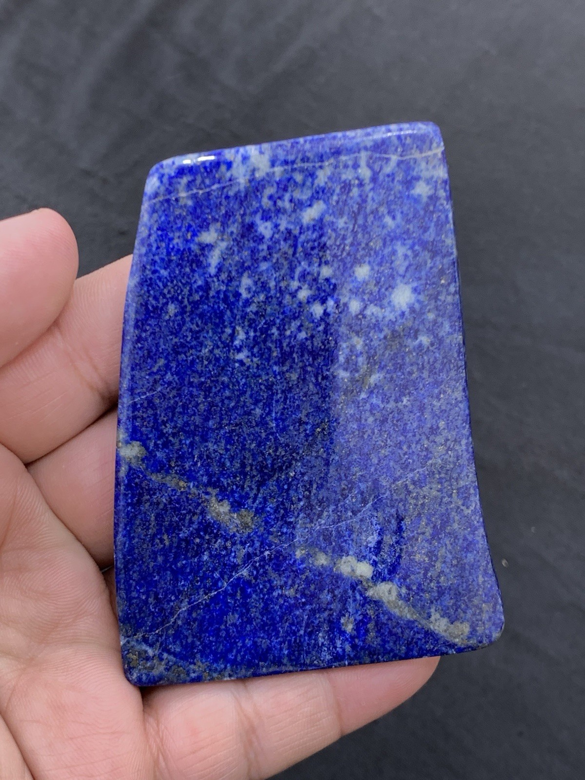 Natural Lapis Lazuli Slab 120g Polished Blue Crystal Plate Healing Specimen 80mm