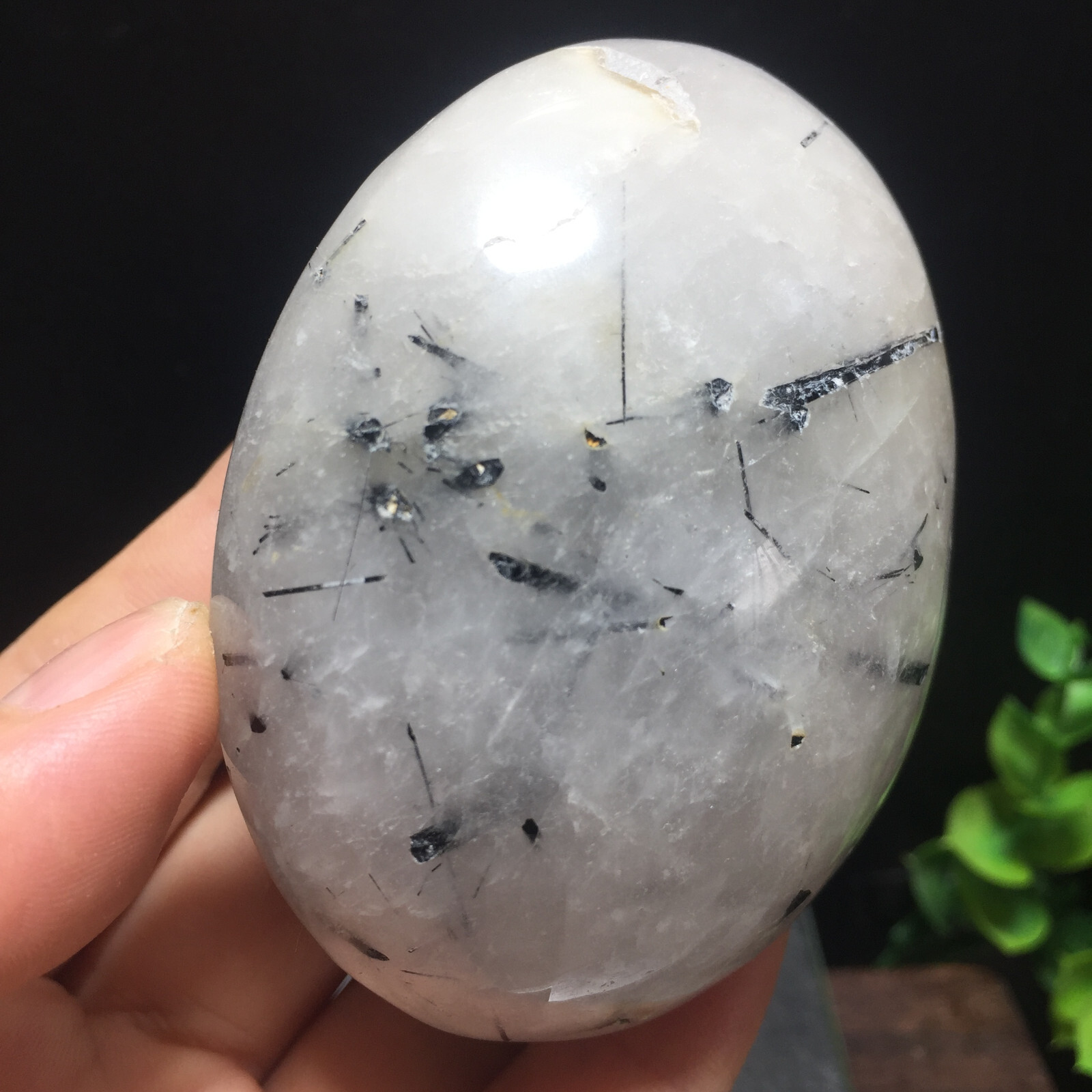 205g Natural black tourmaline quartz crystal symbiotic mineral specimen 11