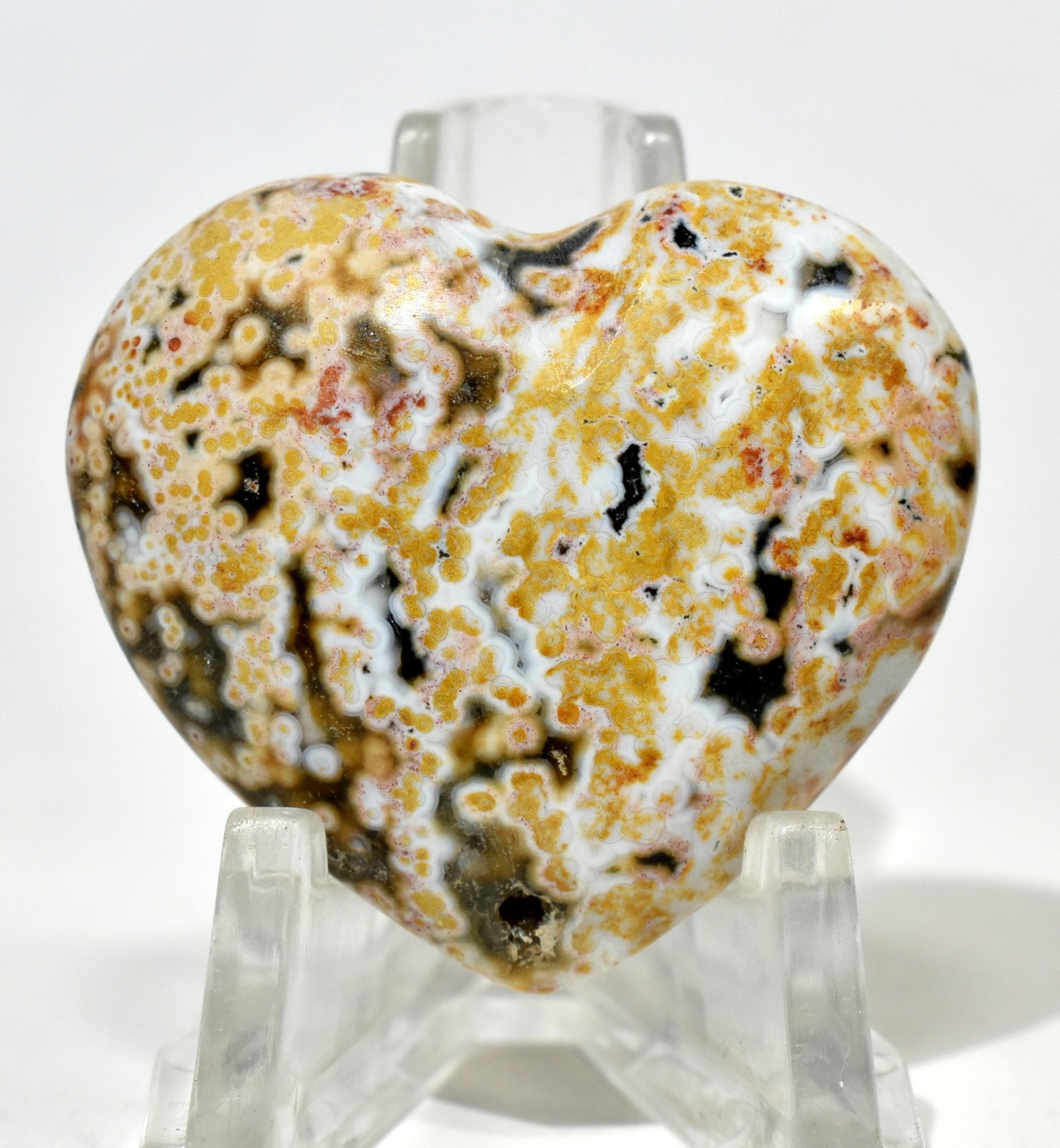 34mm 80ct Rare Orbicluar Orbs Ocean Jasper Gemstone Crystal Heart – Madagascar
