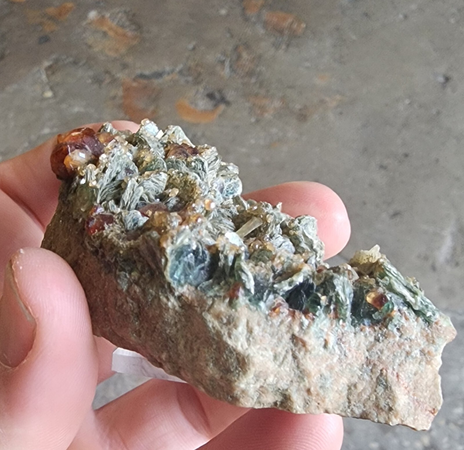 Fine Gemmy Grossular Garnet var Hessonite On Matrix from Italy Ex Kay Robertson