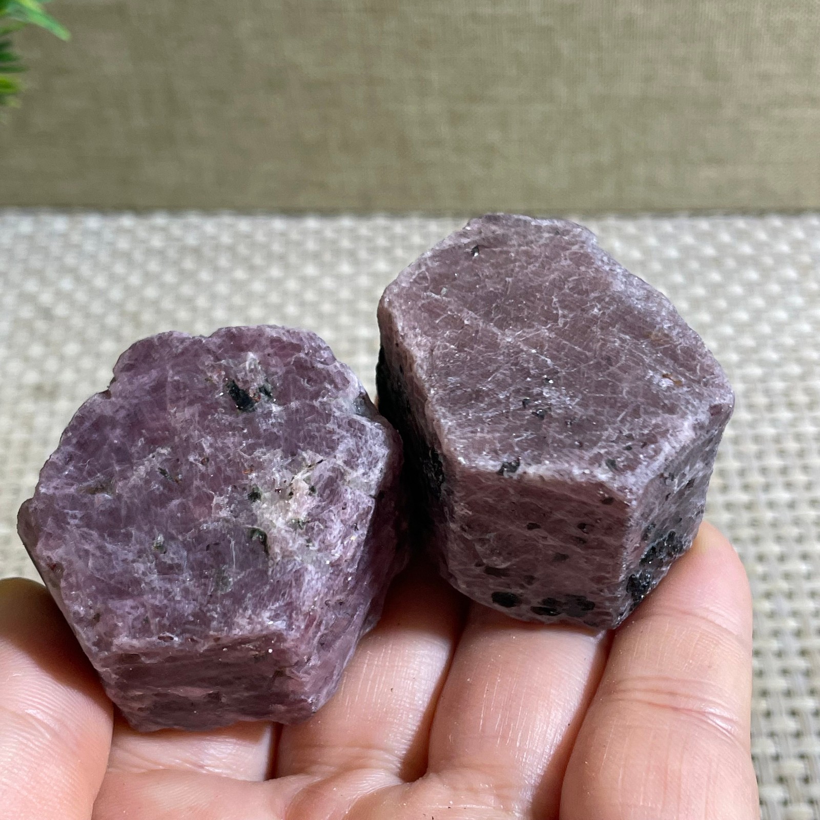 221g Natural Red Corundum Ruby Crystal Rough Mineral Specimen reiki Healing 2pcs