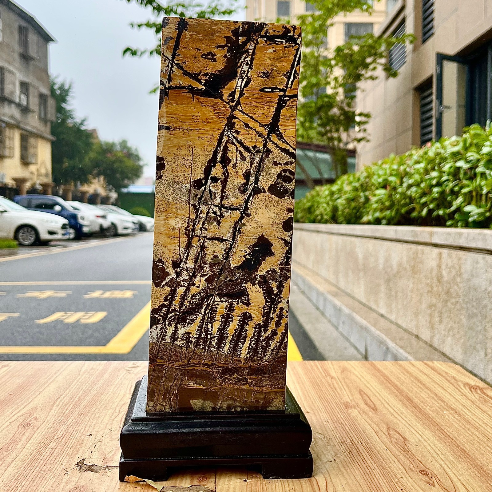 16.11LB High quality Chinese painting stone column quartz specimen