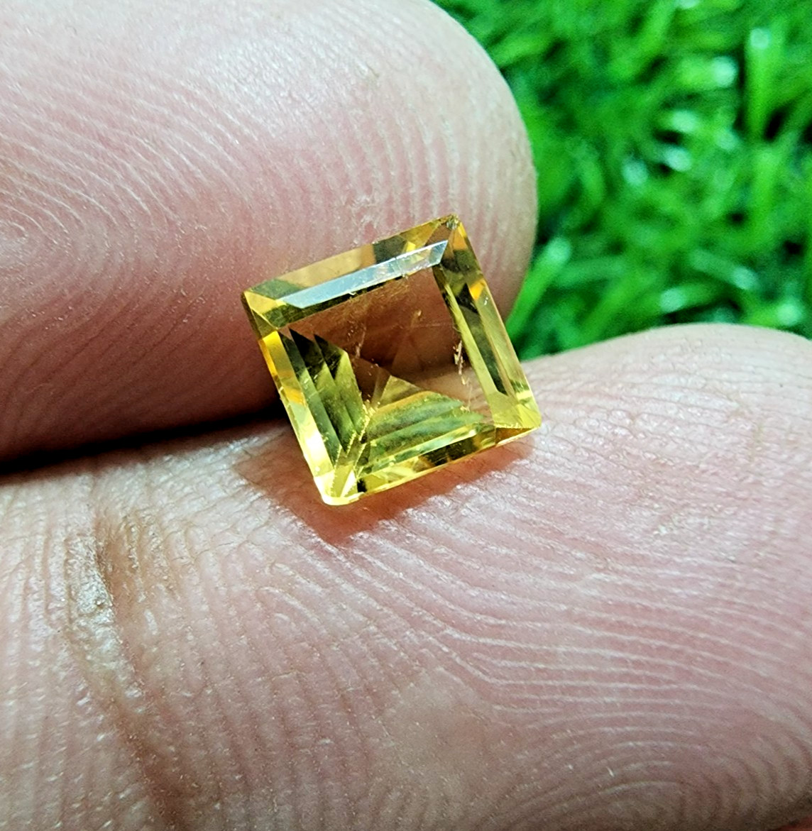 1.45 Ct AAA+ Quality Golden Citrine Topaz Loose Gem Natural Faceted Square Cut