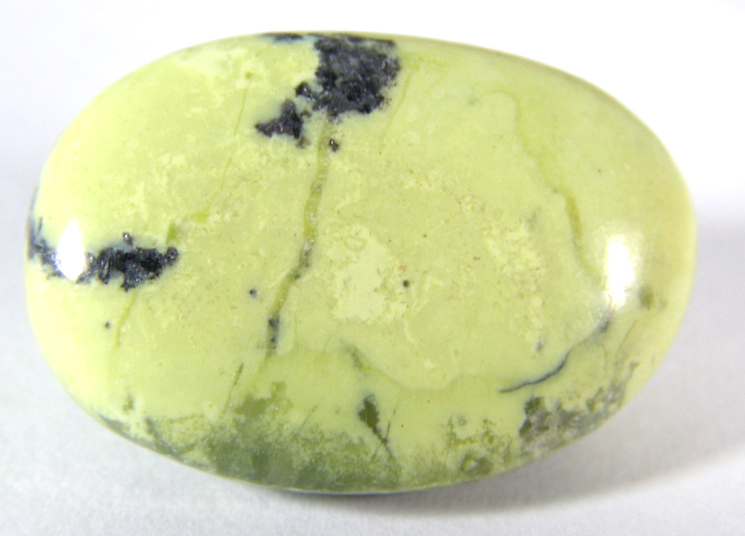 SERPENTINE with PYRITES TUMBLESTONE – PERU – 2.5 x 1.7 cms 8.59 gms #3
