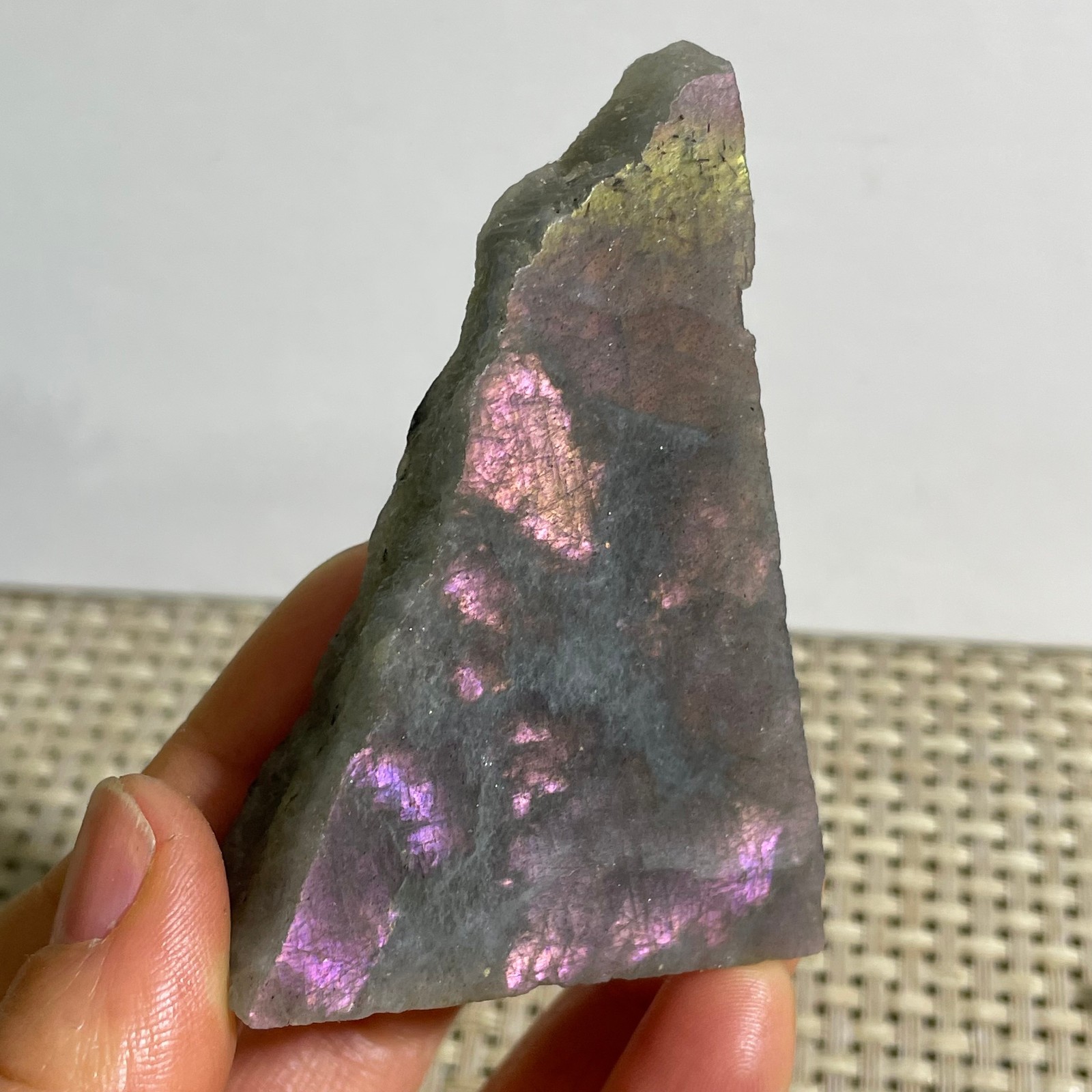 Rare Flashy Labradorite Slab Crystal Rough Gemstone Raw Labradorite Rough 69g