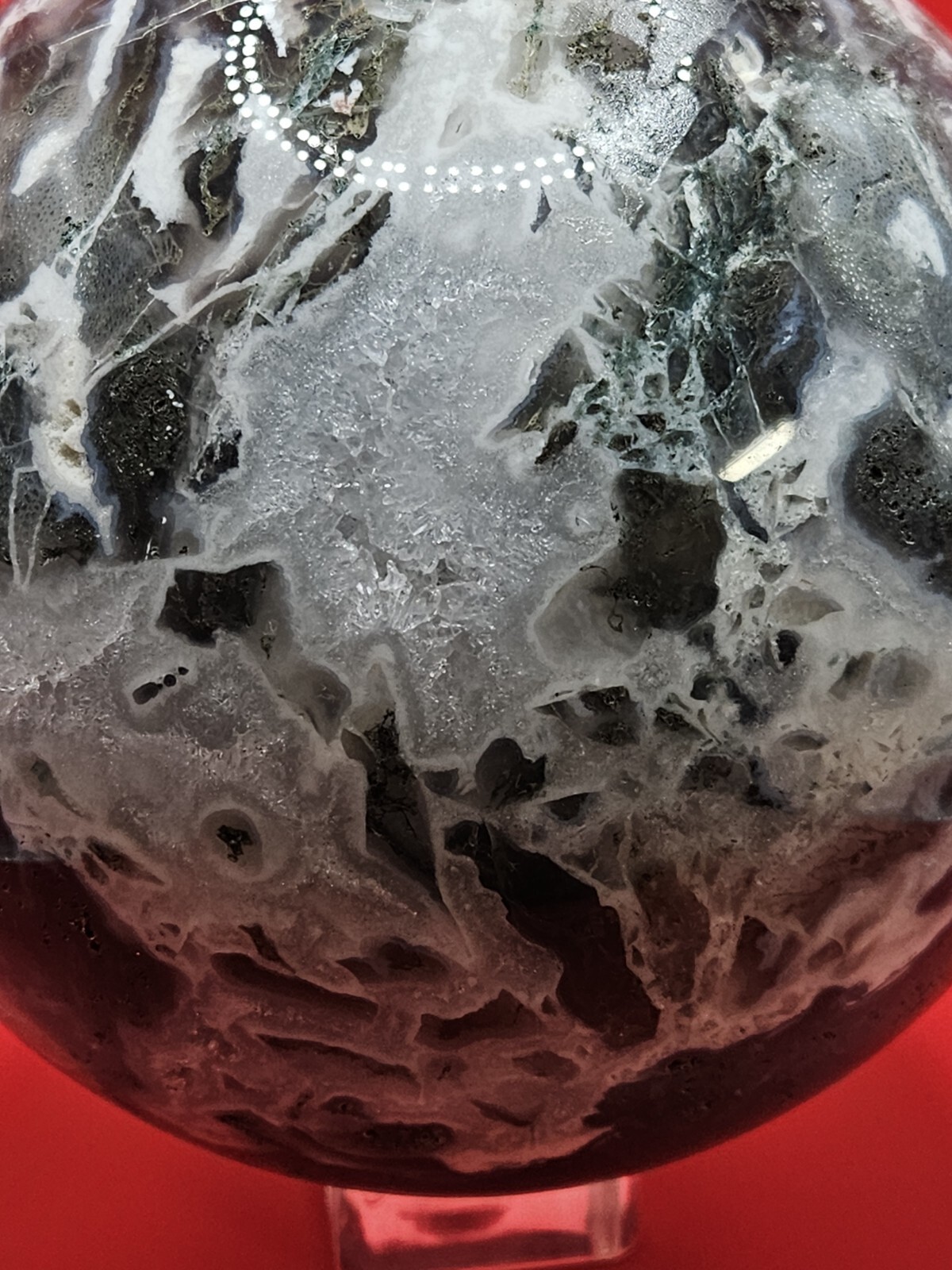 Natural Geode Aquatic Plant Water Grass Moss Agate Balls Crystal Sphere.(8+LB)