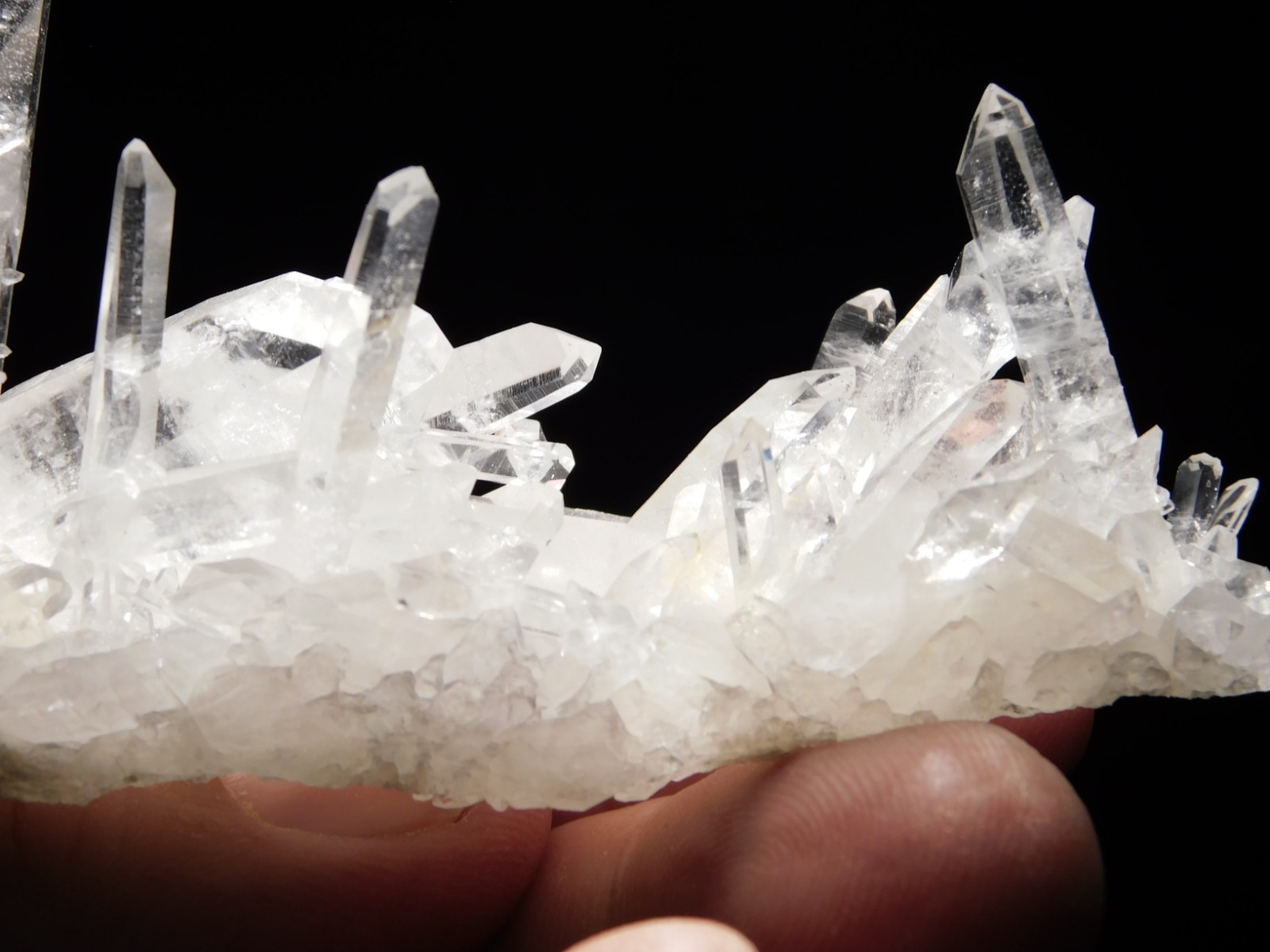 VERY TRANSLUCENT! Quartz Crystal Cluster Collier Creek ARKANSAS 61.5gr