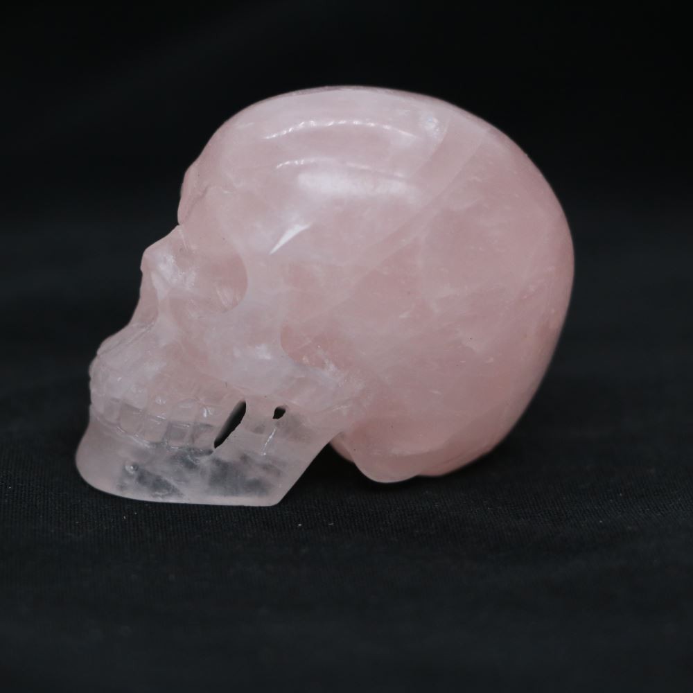 2″ ROSE QUARTZ CRYSTAL Carved Crystal Skull Realistic Healing Randomly Send 1pc