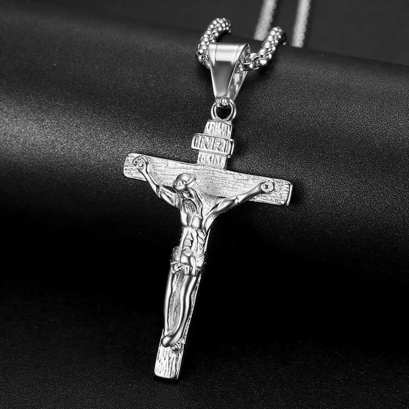 Fashion Jewelry Retro cross Pendant Skull Tide flow Necklace Gift Healing