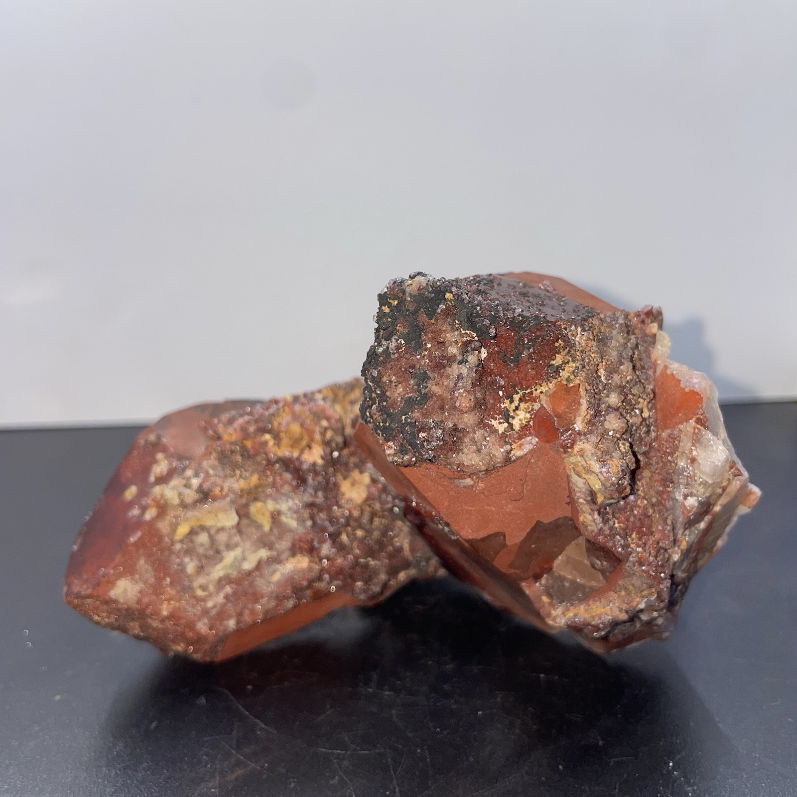Crystal Red Hematite on Quartz Morocco 644g