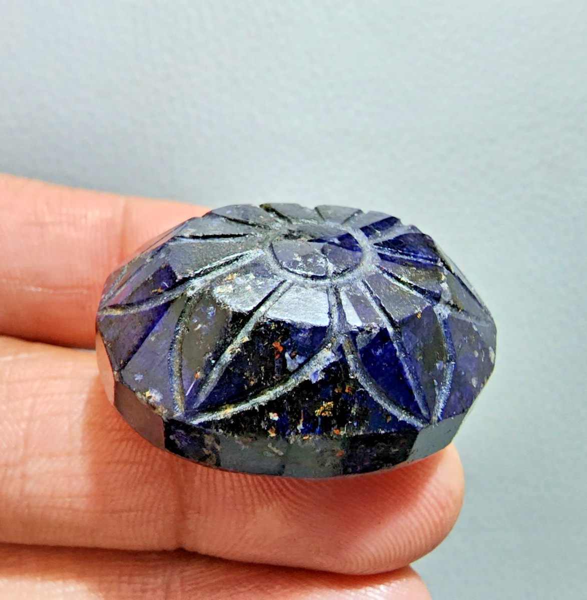 Attractivew Blue Sapphire Carving 172 Ct Natural Gemstone Unique Collector Piece