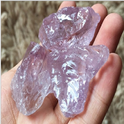 Natural Irregular Crystal Quartz Healing Fluorite Wand Stone Pink Gem